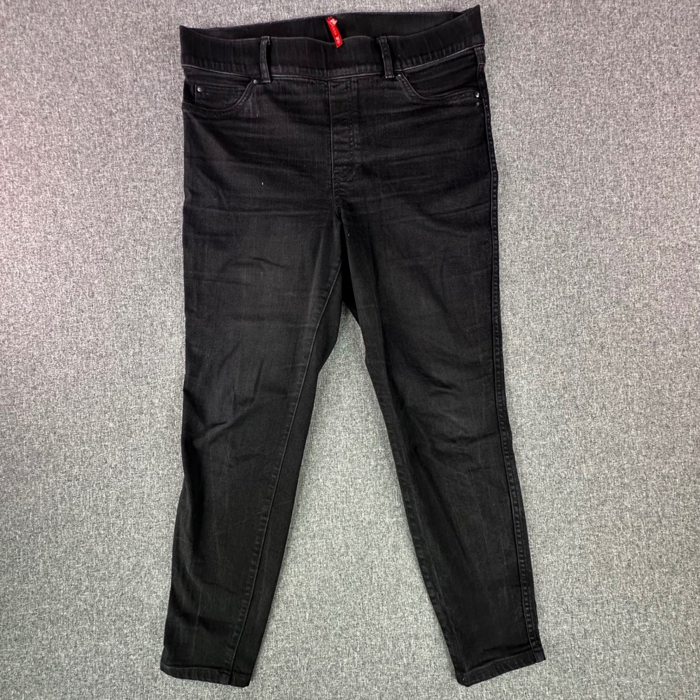 Spanx Leggings Women XL Jean-ish Black Slimming Stretch Pull-on